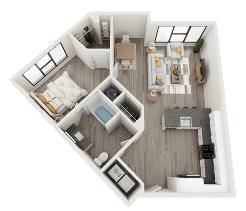A4_A Floor Plan at Link Apartments® Montford, North Carolina, 28209